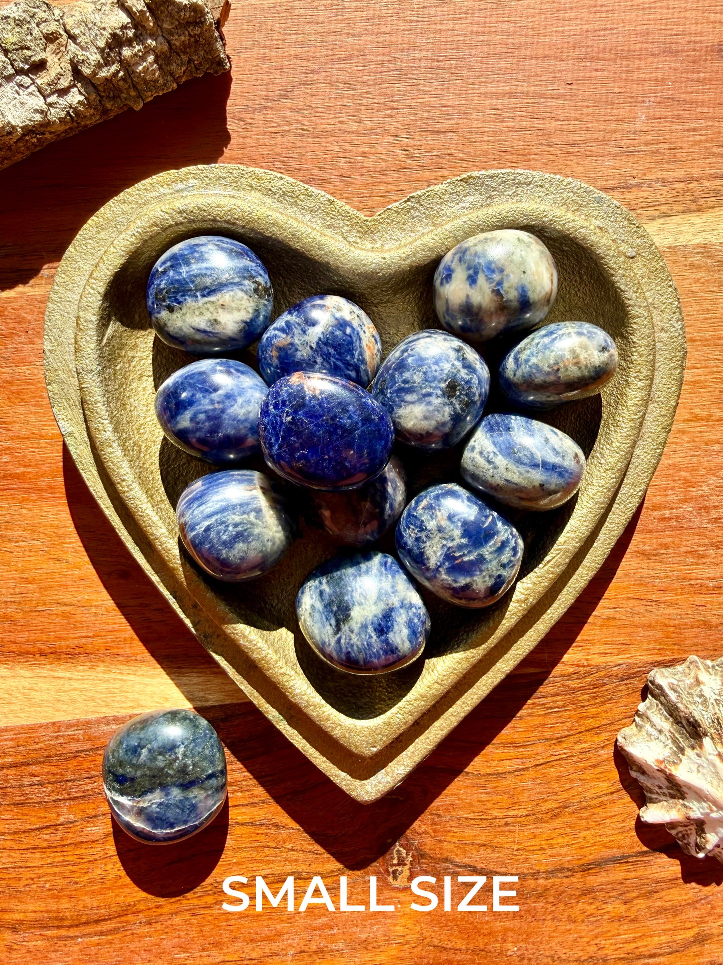 INTUITIVELY CHOSEN SODALITE TUMBLE (SMALL + REGULAR SIZE)