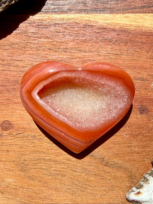 DRUZY CARNELIAN HEART
