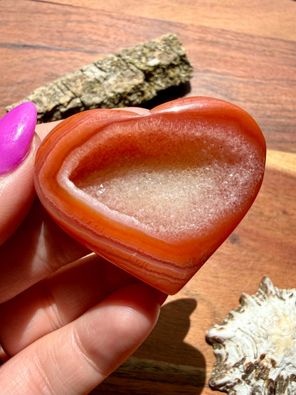 DRUZY CARNELIAN HEART