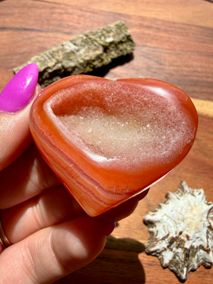 DRUZY CARNELIAN HEART
