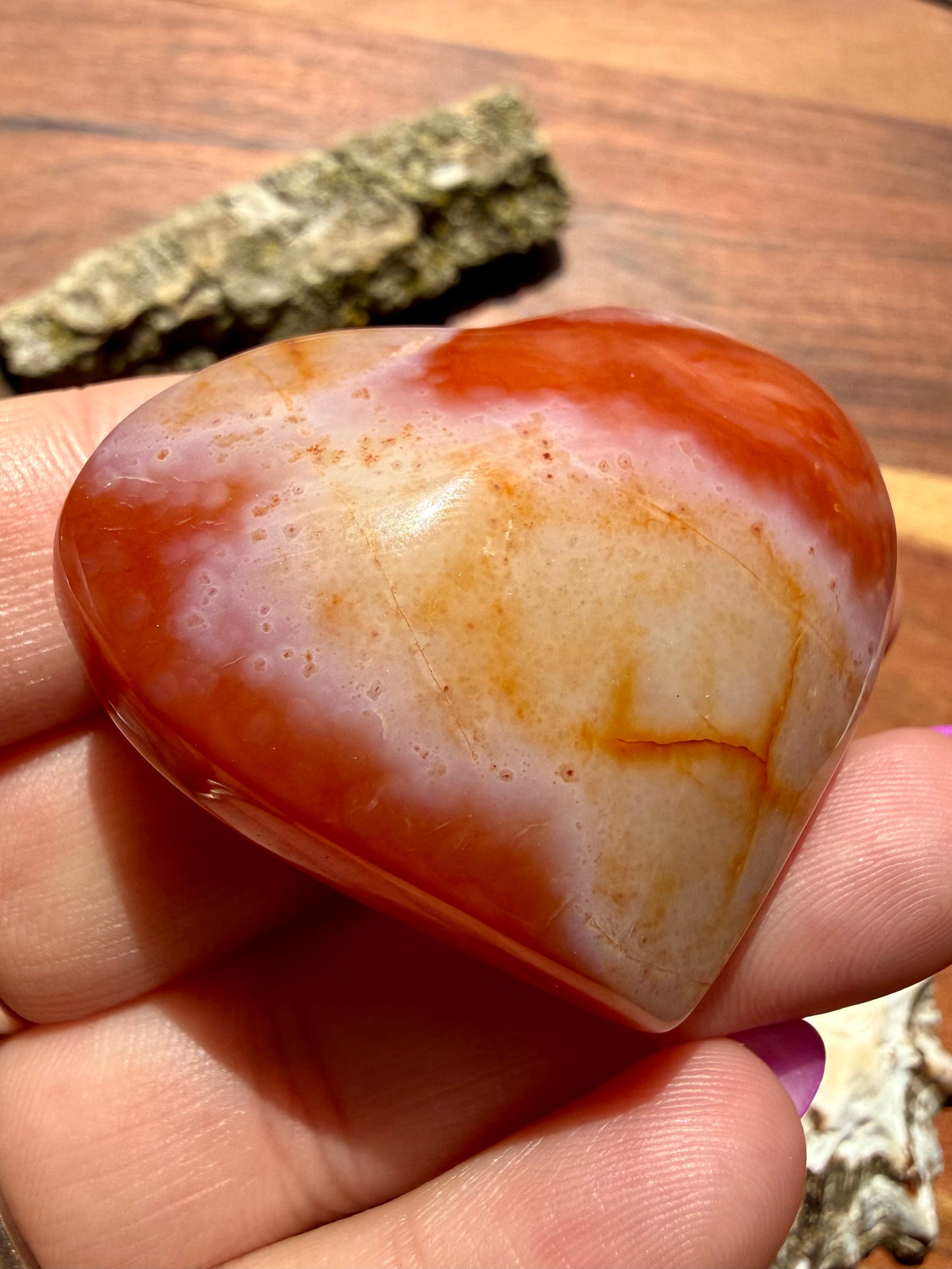 DRUZY CARNELIAN HEART