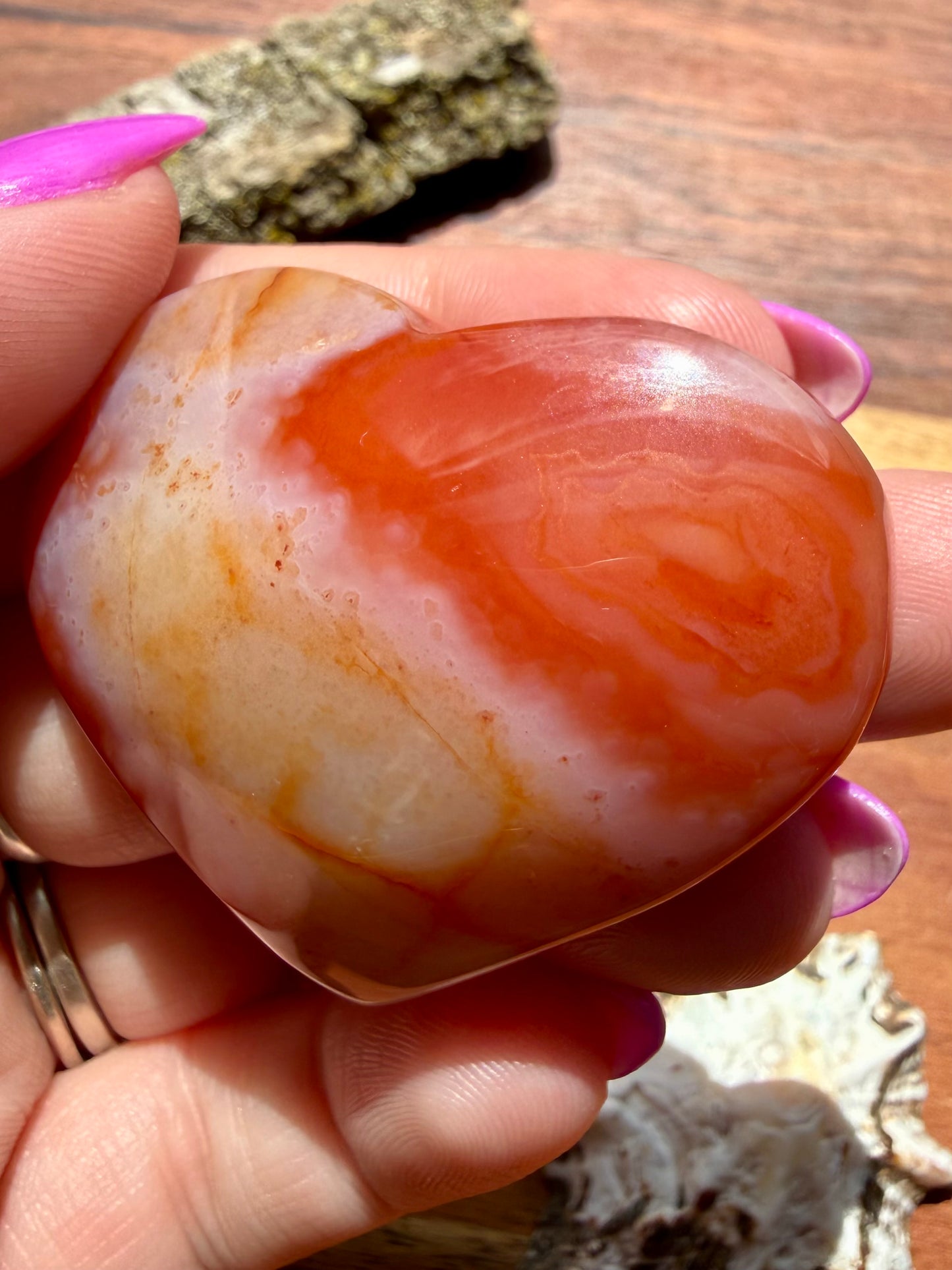DRUZY CARNELIAN HEART