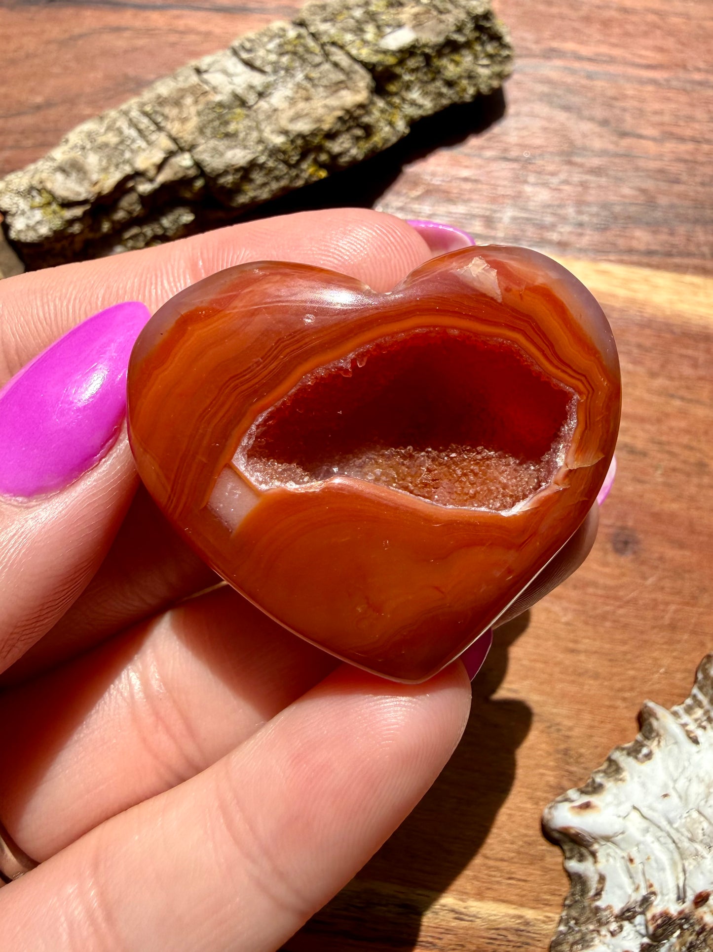 DRUZY CARNELIAN HEART