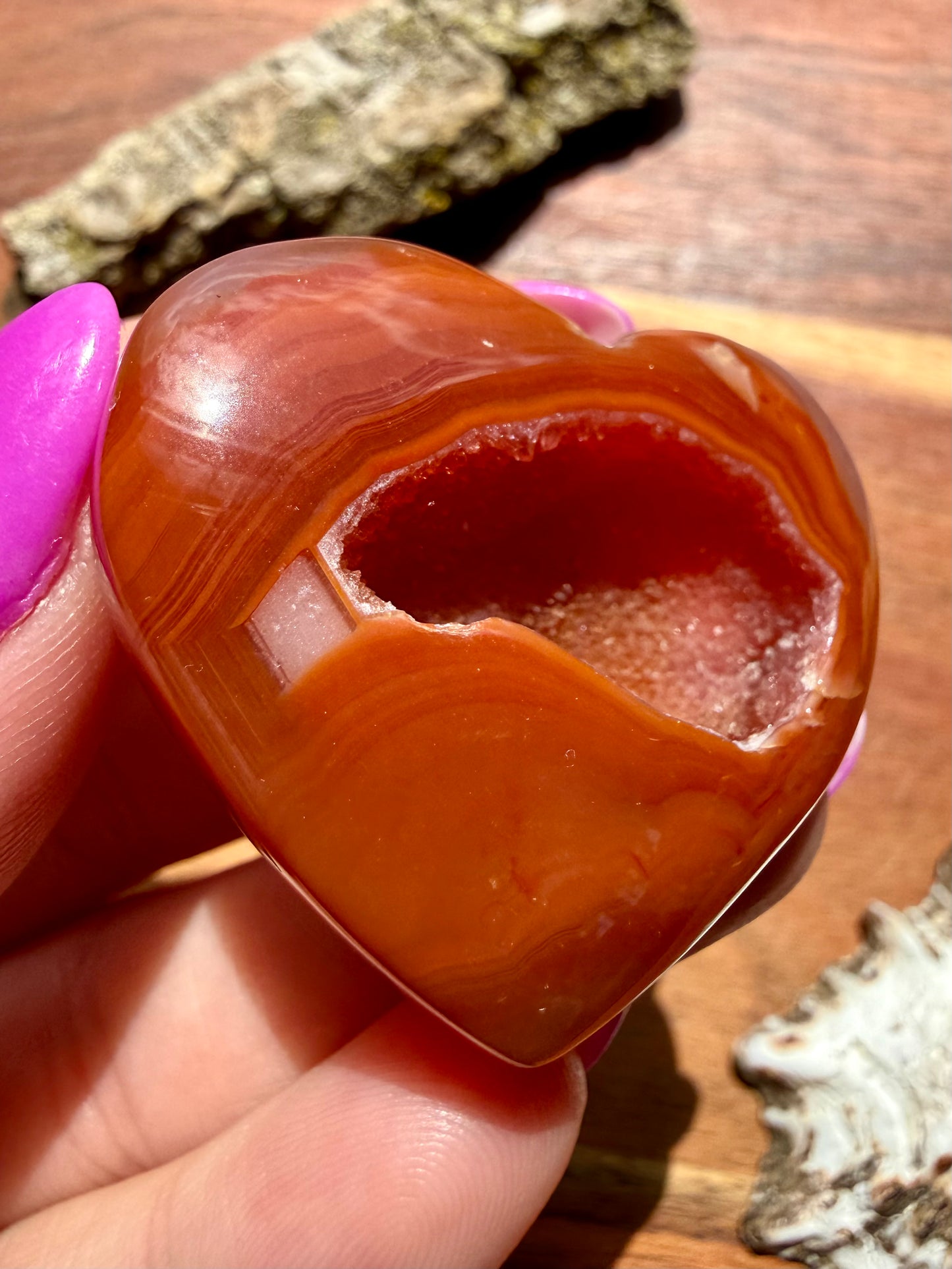 DRUZY CARNELIAN HEART