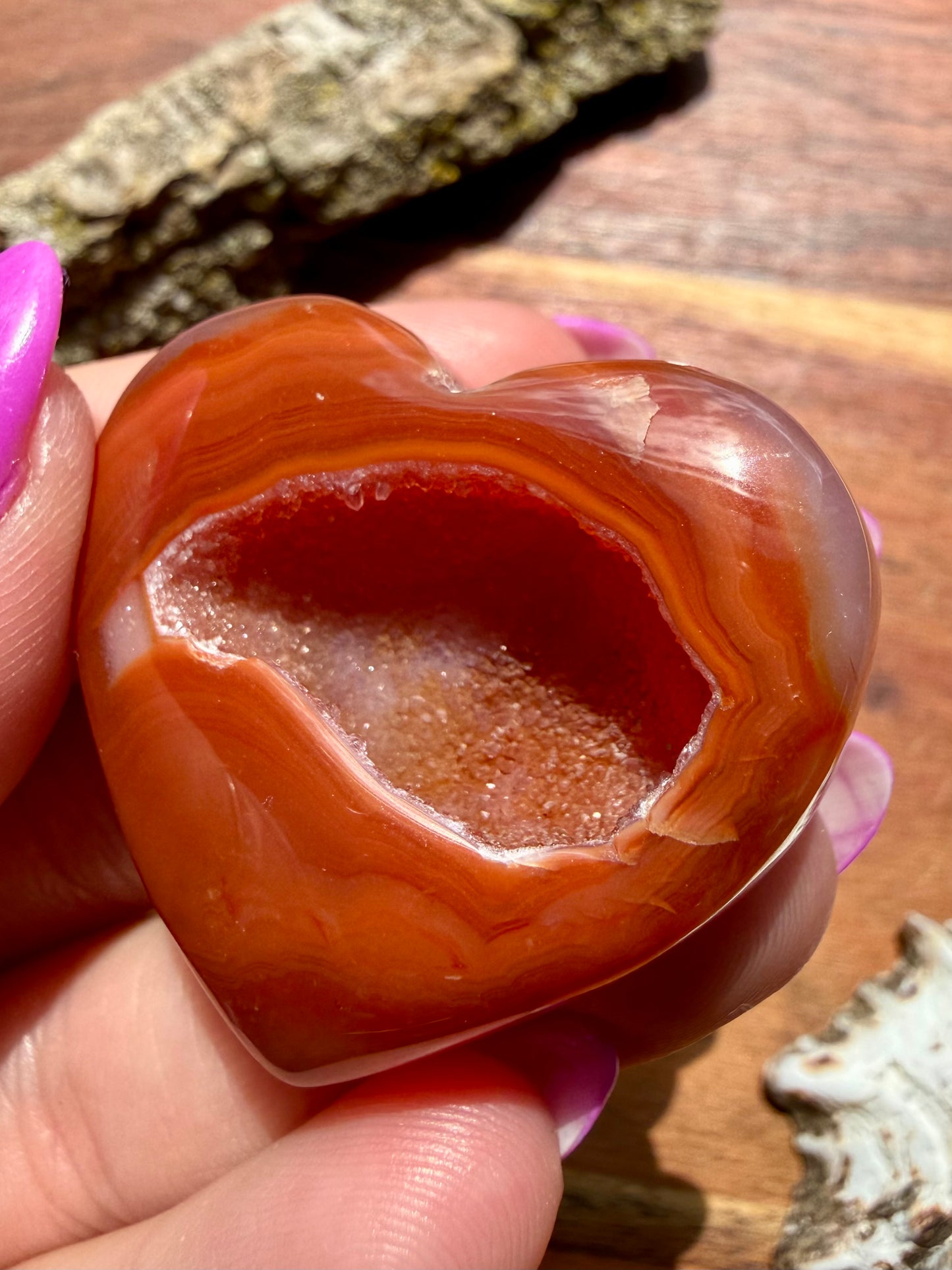 DRUZY CARNELIAN HEART