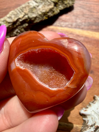 DRUZY CARNELIAN HEART