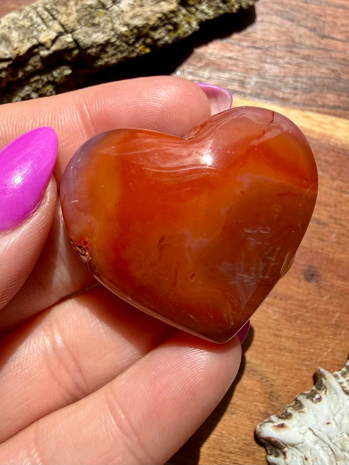 DRUZY CARNELIAN HEART