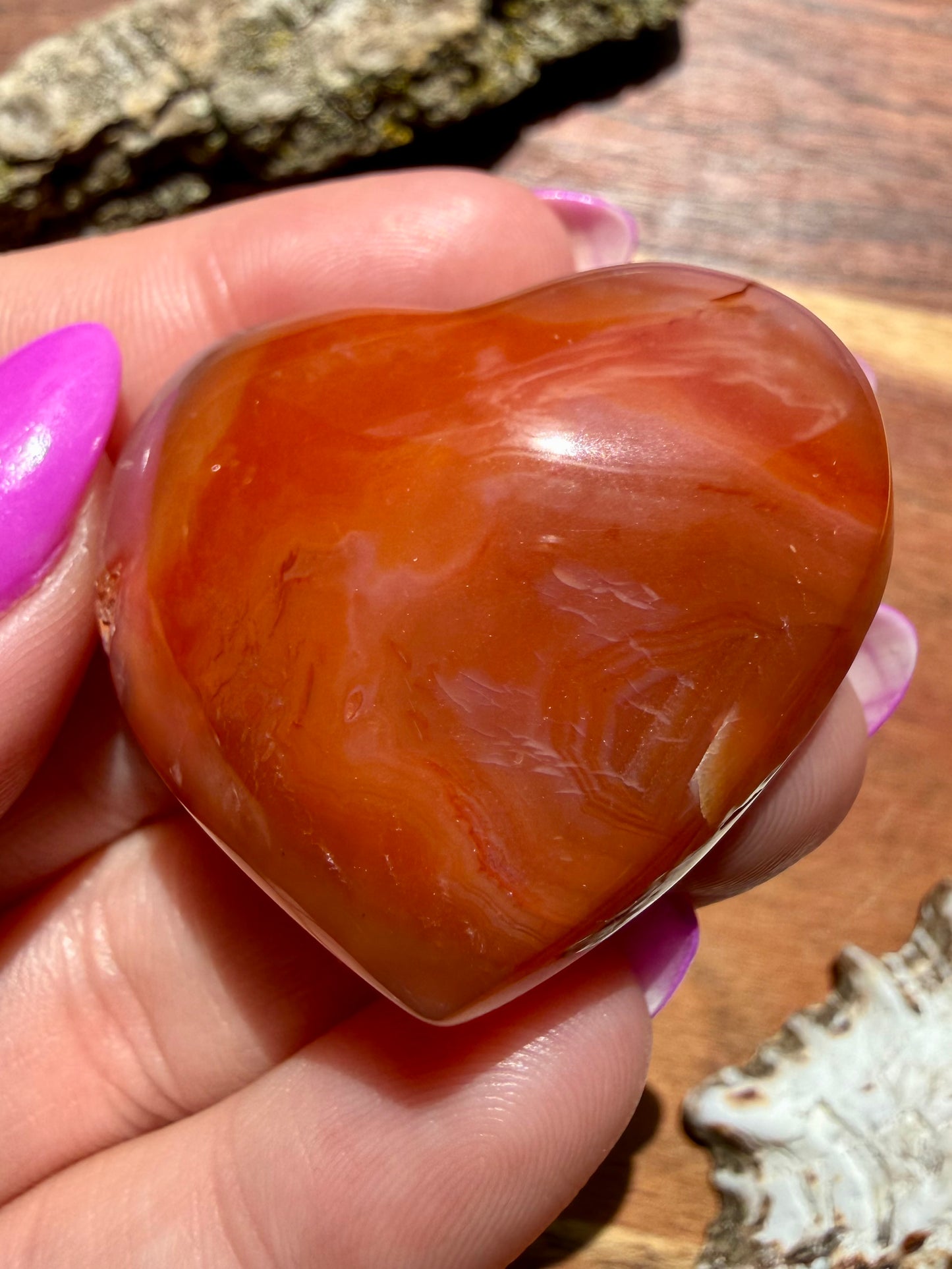 DRUZY CARNELIAN HEART