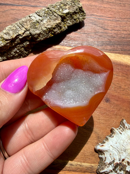 DRUZY CARNELIAN HEART