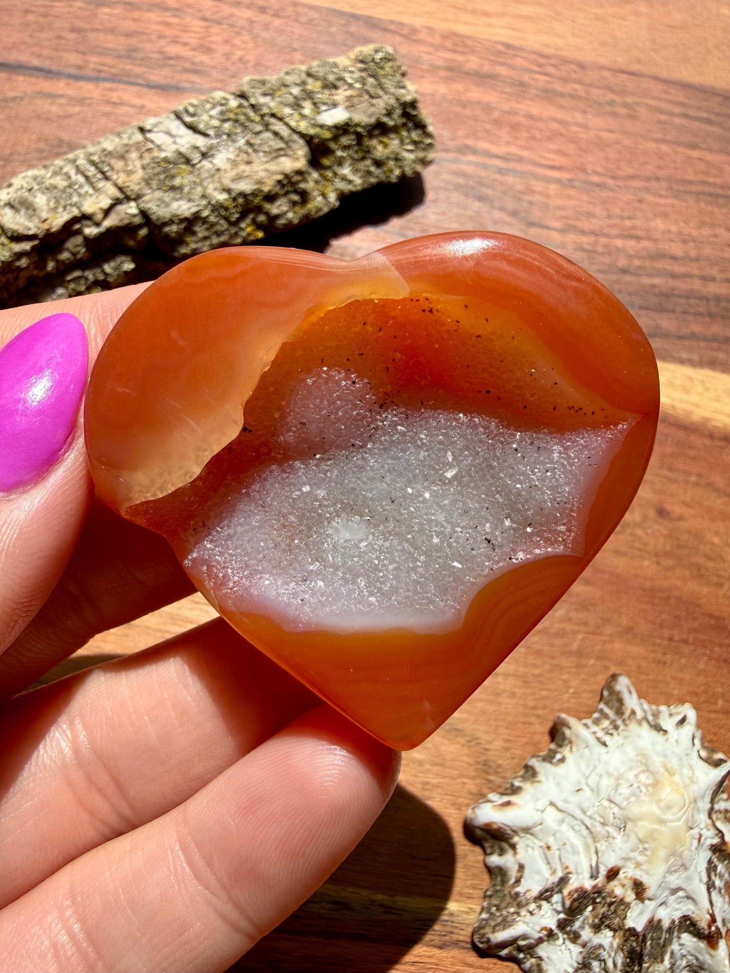 DRUZY CARNELIAN HEART