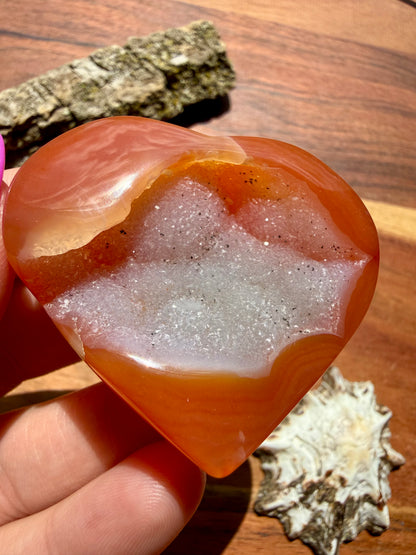 DRUZY CARNELIAN HEART