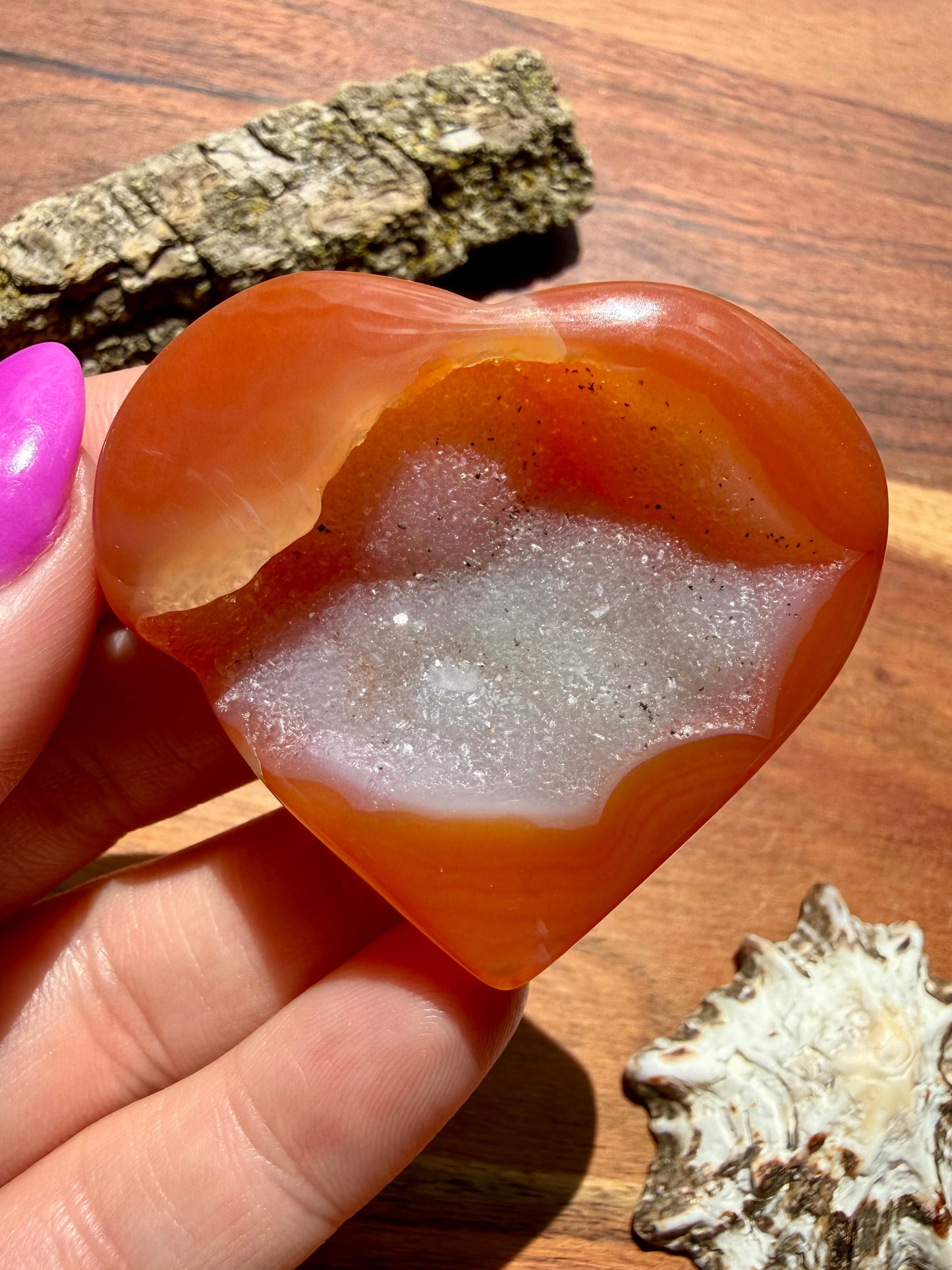 DRUZY CARNELIAN HEART