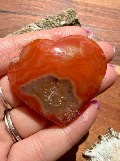 DRUZY CARNELIAN HEART