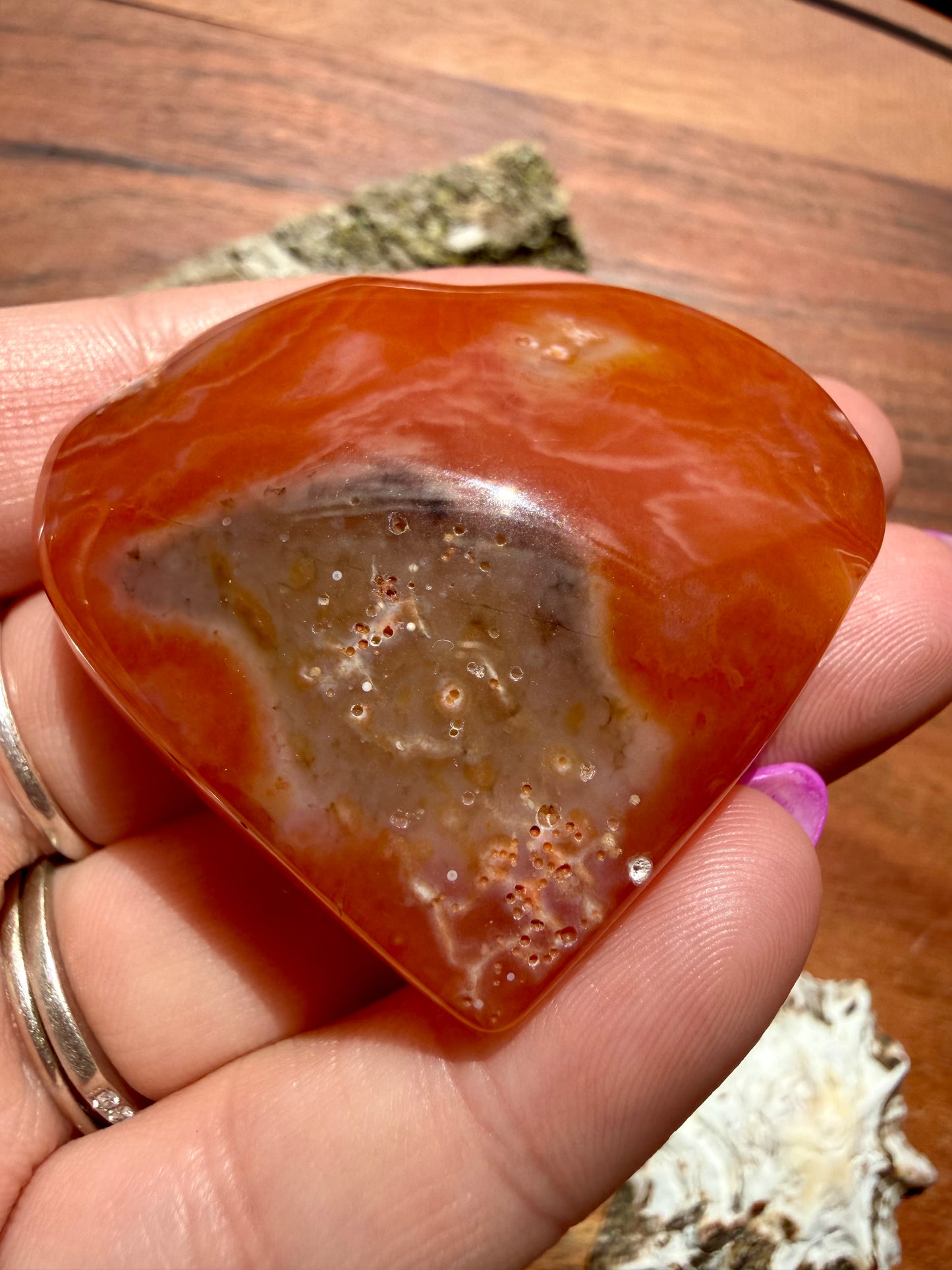 DRUZY CARNELIAN HEART