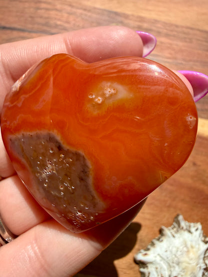 DRUZY CARNELIAN HEART