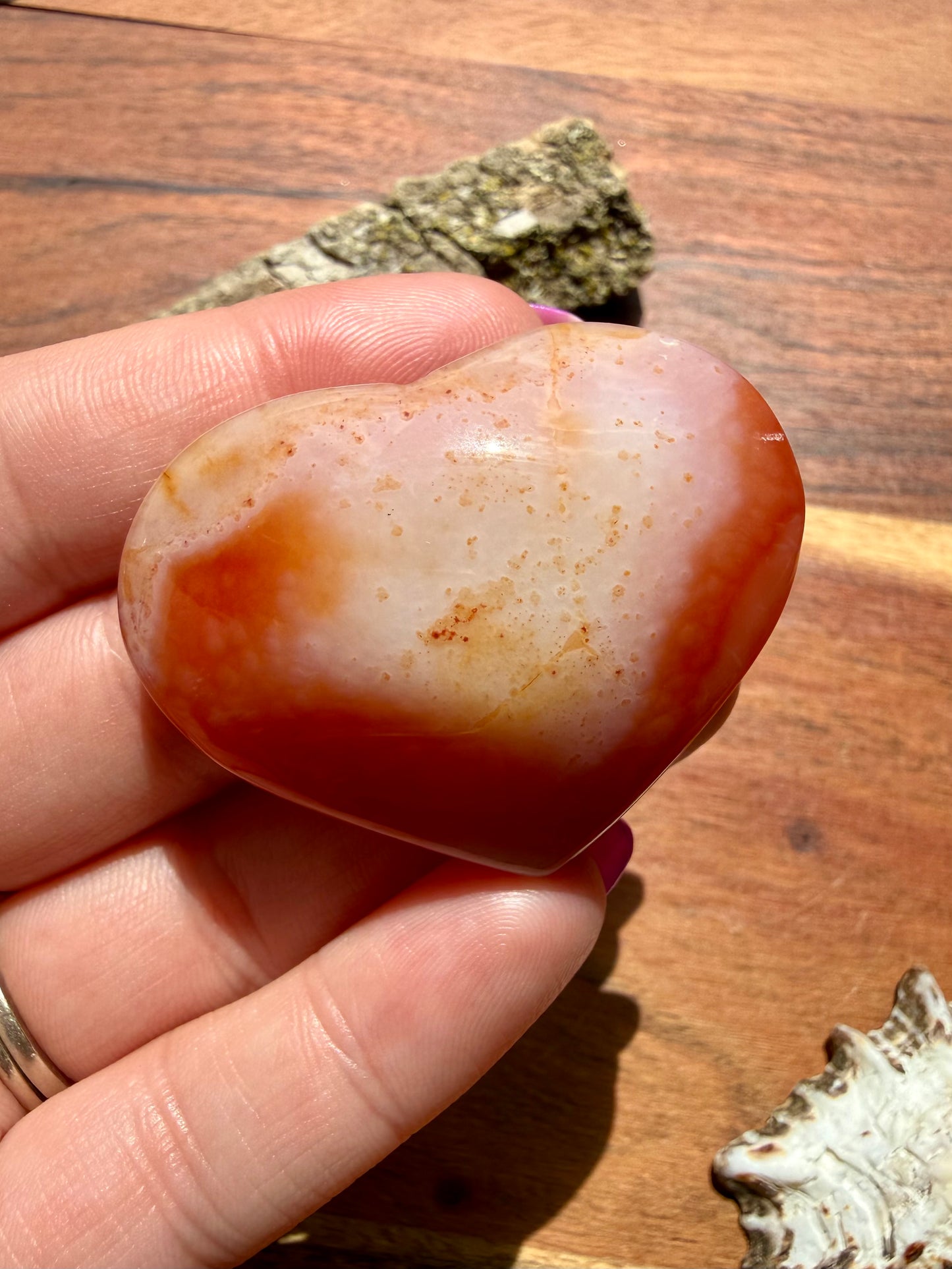 DRUZY CARNELIAN HEART