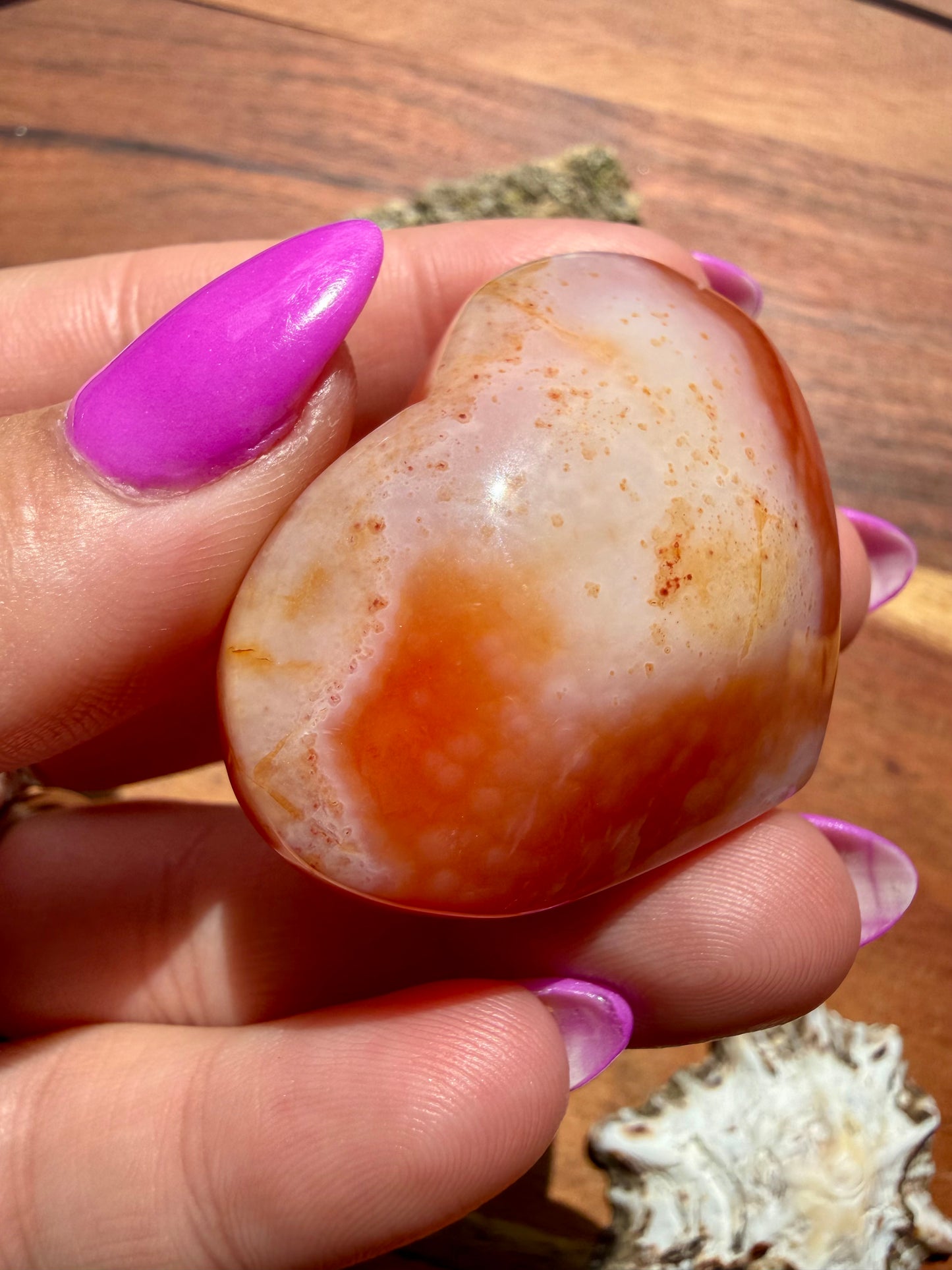 DRUZY CARNELIAN HEART