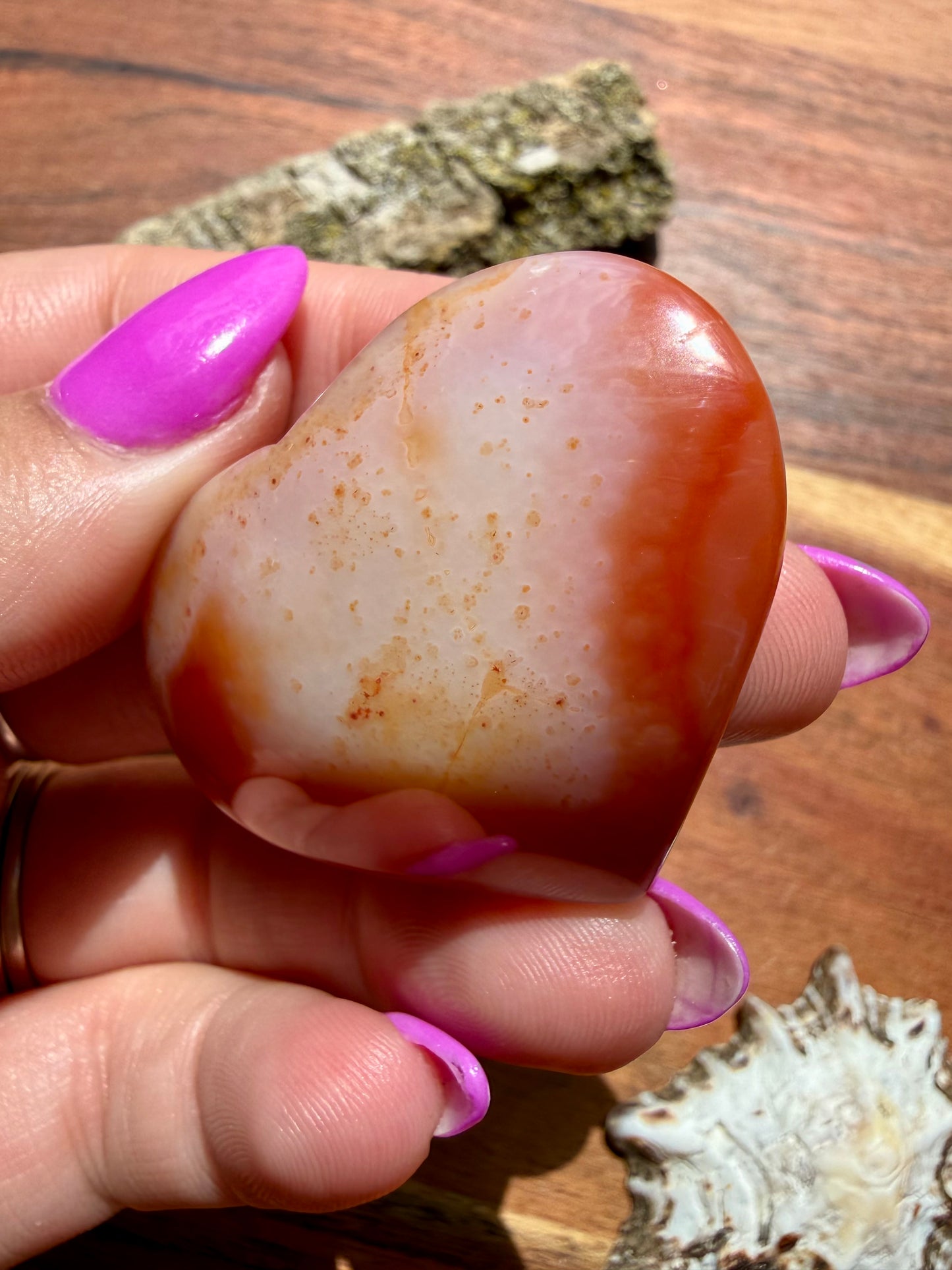 DRUZY CARNELIAN HEART