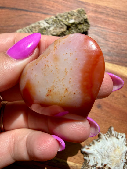 DRUZY CARNELIAN HEART