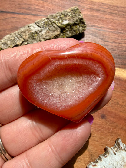 DRUZY CARNELIAN HEART