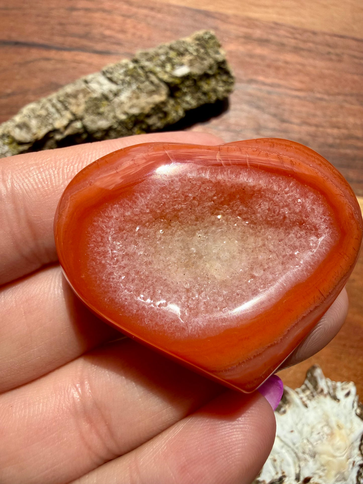 DRUZY CARNELIAN HEART