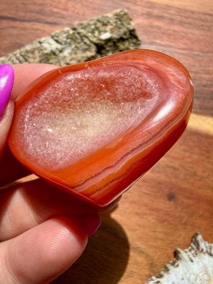 DRUZY CARNELIAN HEART