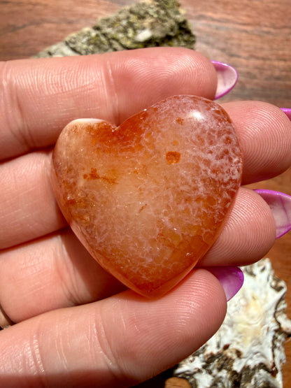DRUZY CARNELIAN HEART