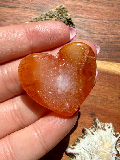 DRUZY CARNELIAN HEART