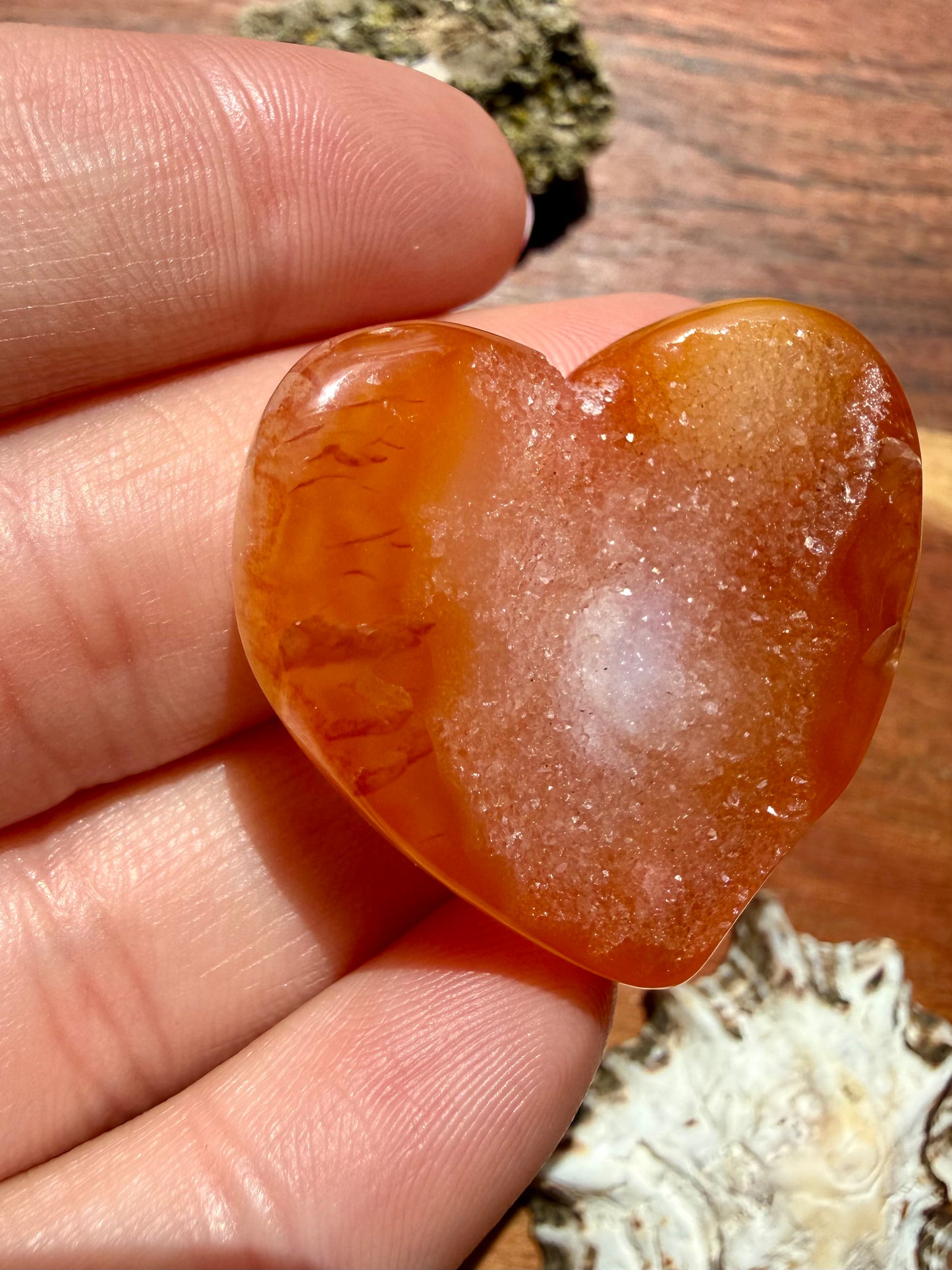 DRUZY CARNELIAN HEART