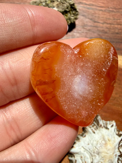 DRUZY CARNELIAN HEART