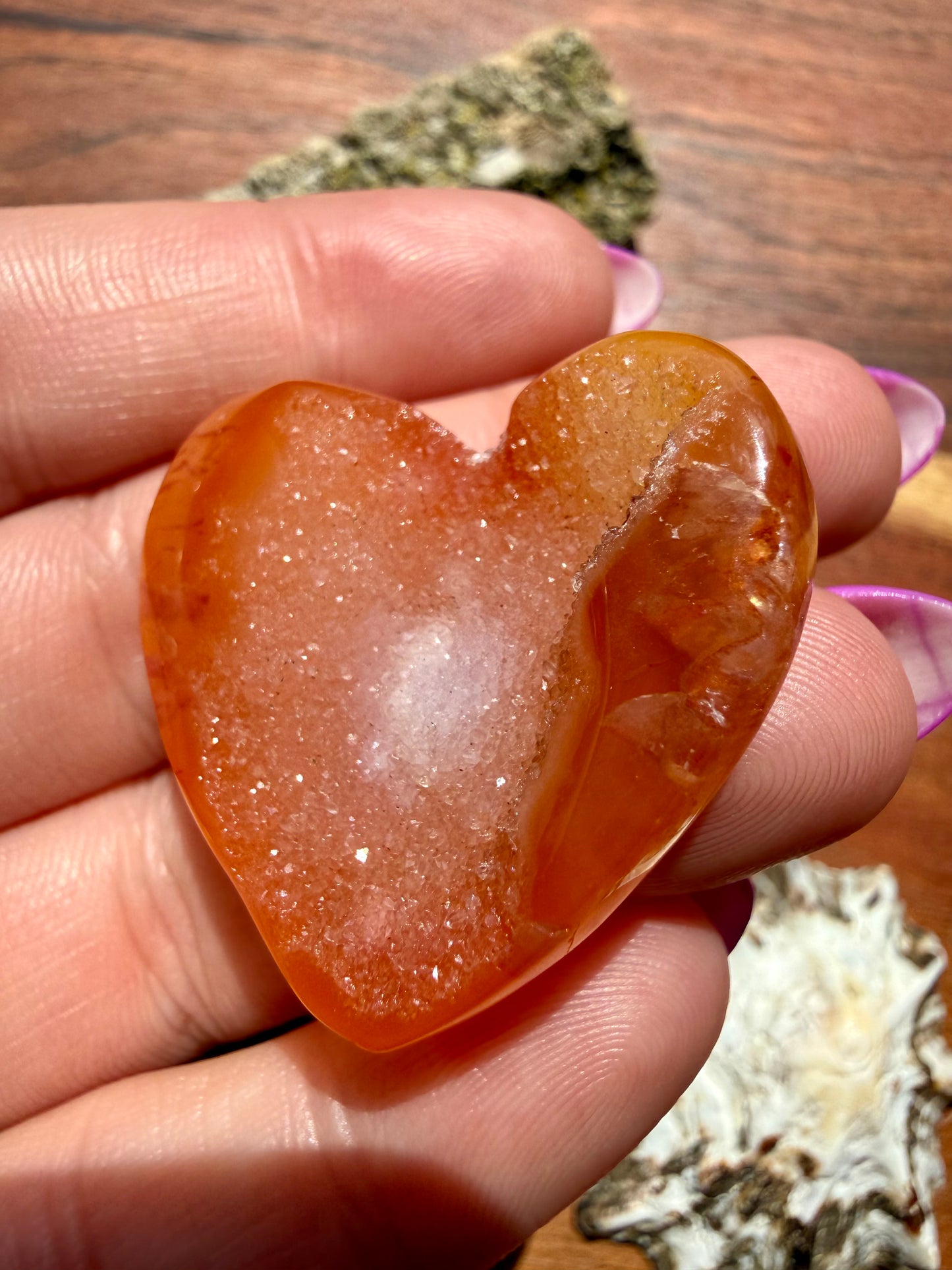 DRUZY CARNELIAN HEART