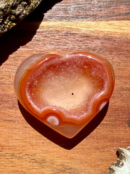 DRUZY CARNELIAN HEART