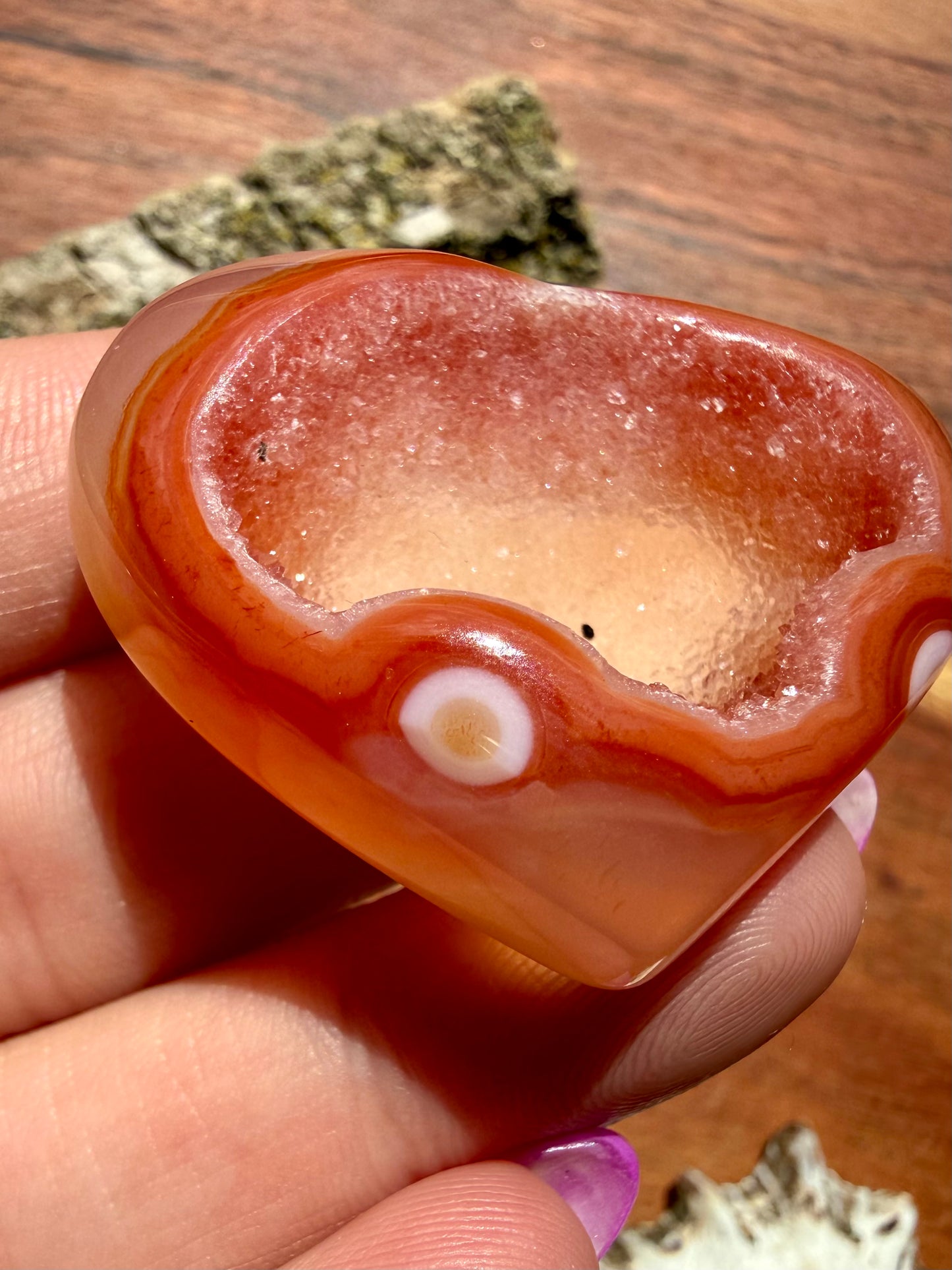 DRUZY CARNELIAN HEART