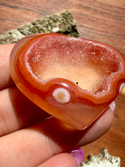 DRUZY CARNELIAN HEART