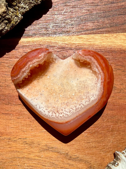 DRUZY CARNELIAN HEART