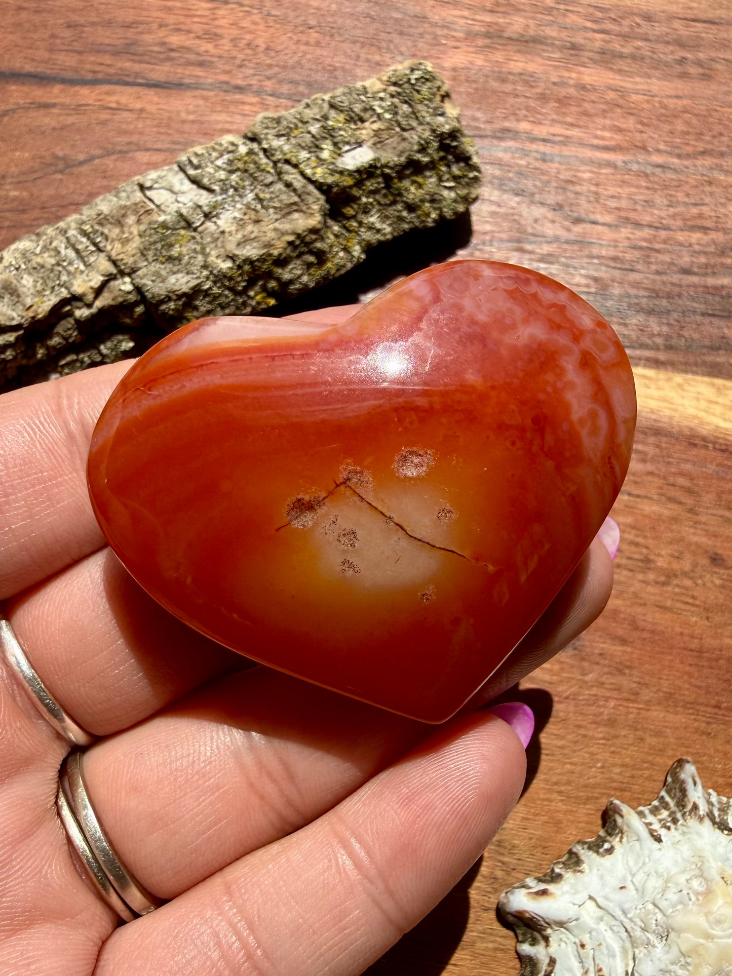 DRUZY CARNELIAN HEART