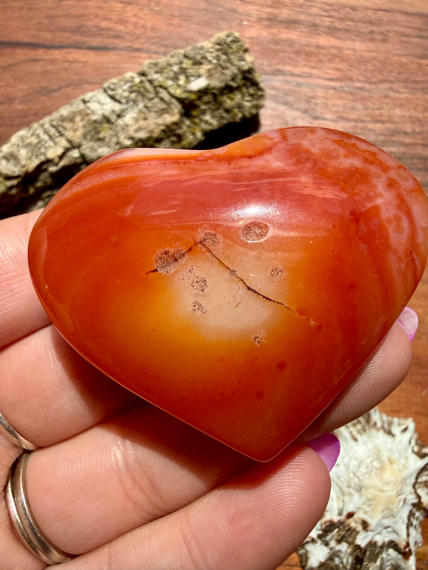 DRUZY CARNELIAN HEART