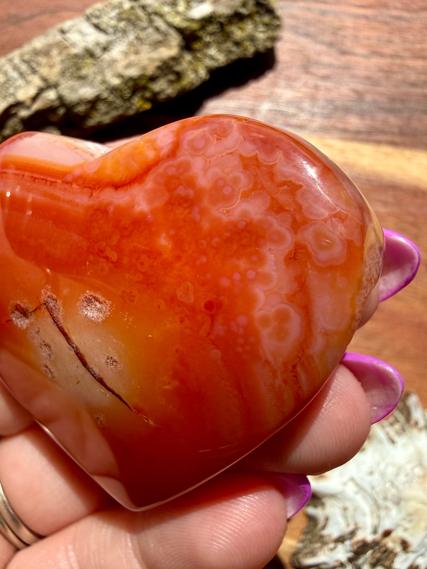 DRUZY CARNELIAN HEART