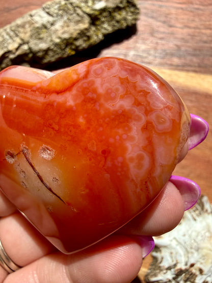 DRUZY CARNELIAN HEART