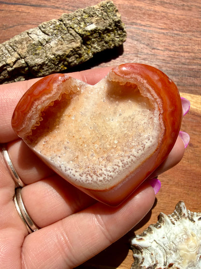 DRUZY CARNELIAN HEART