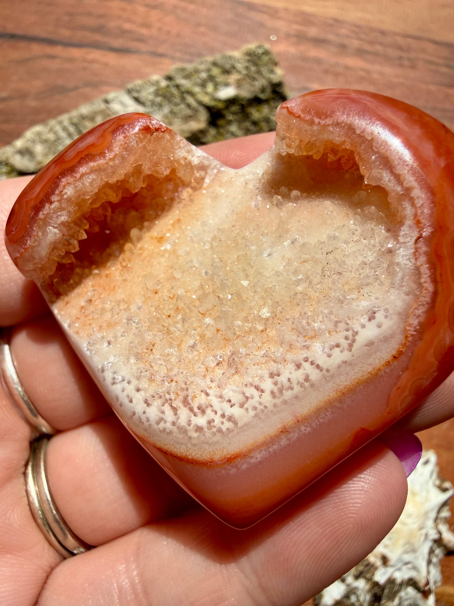DRUZY CARNELIAN HEART