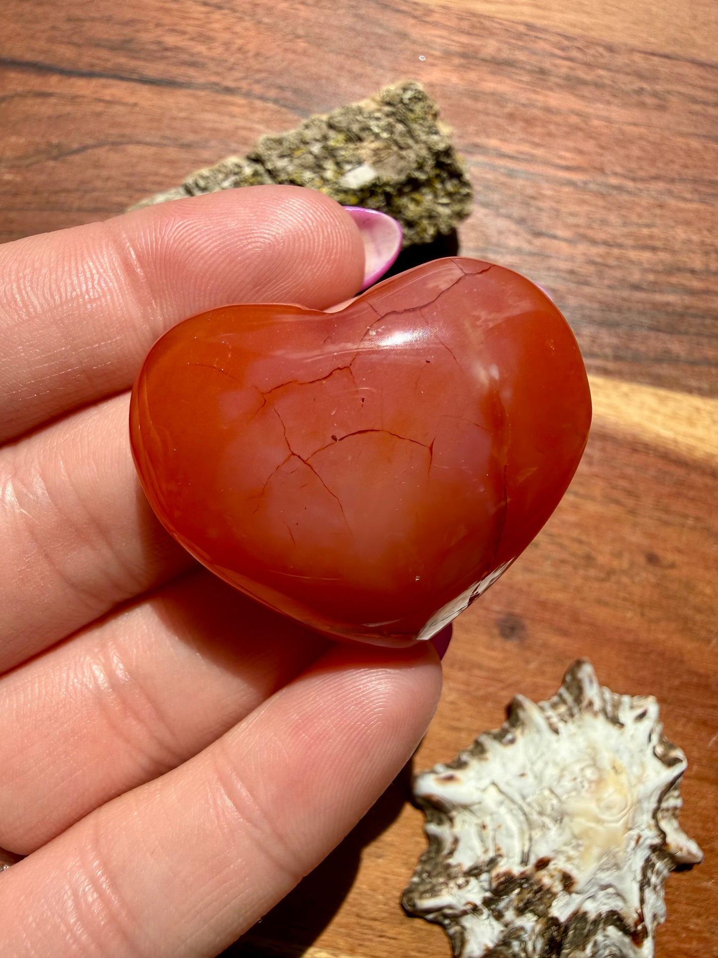 DRUZY CARNELIAN HEART