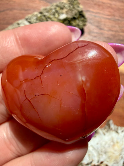 DRUZY CARNELIAN HEART
