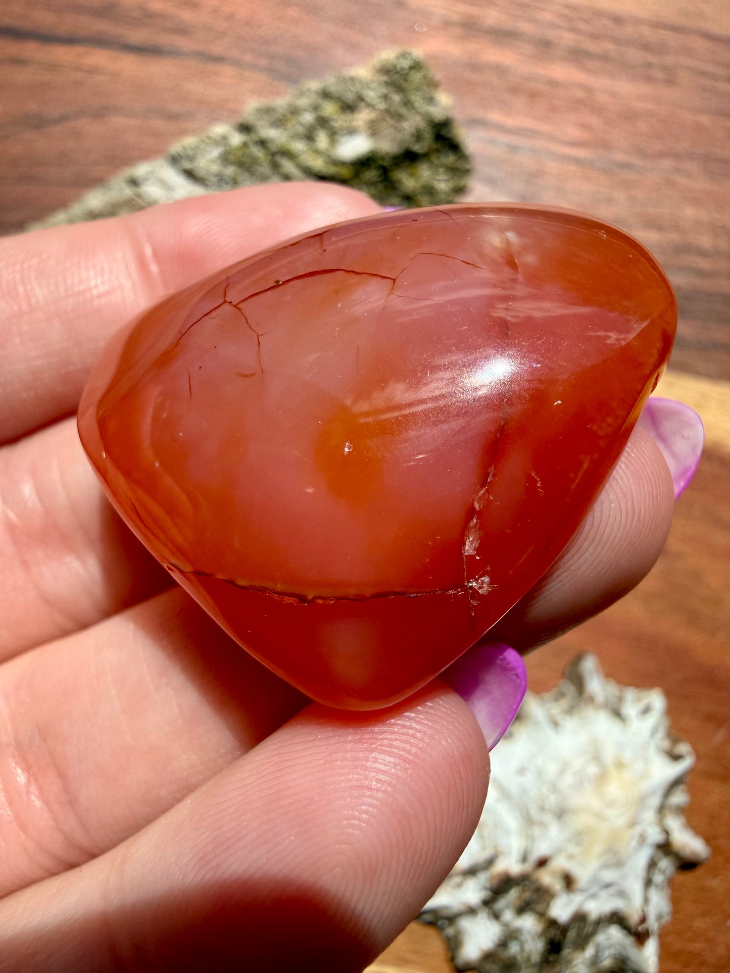 DRUZY CARNELIAN HEART