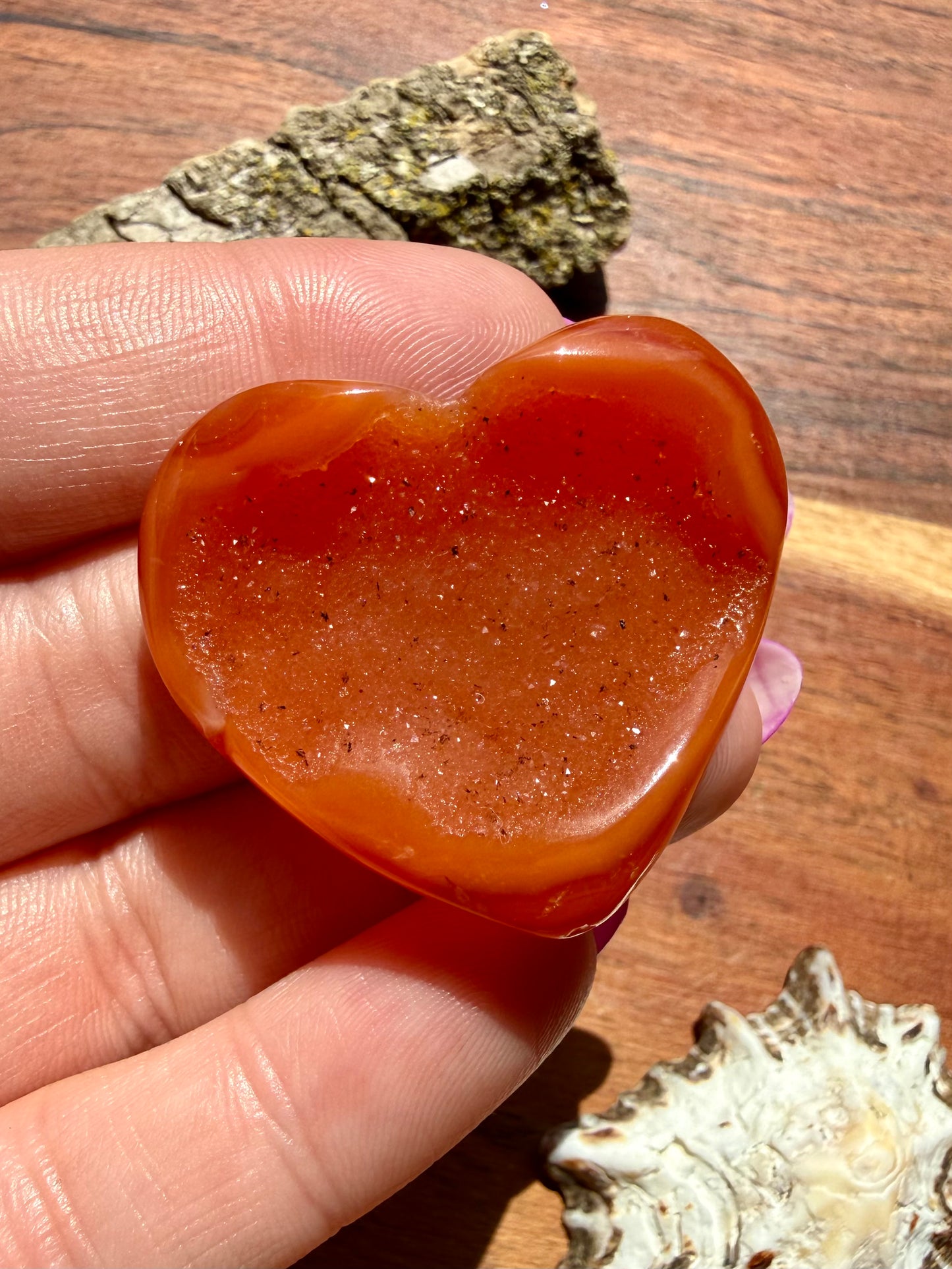DRUZY CARNELIAN HEART