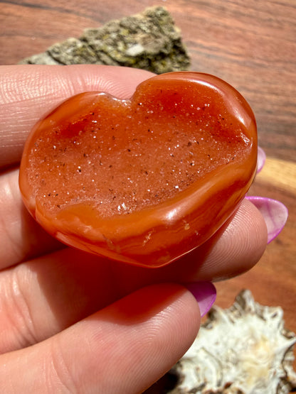 DRUZY CARNELIAN HEART