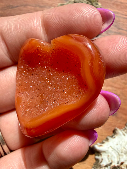 DRUZY CARNELIAN HEART