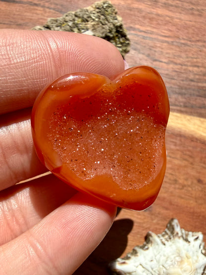 DRUZY CARNELIAN HEART