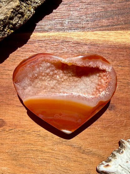 DRUZY CARNELIAN HEART
