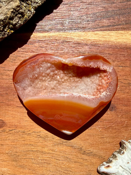 DRUZY CARNELIAN HEART